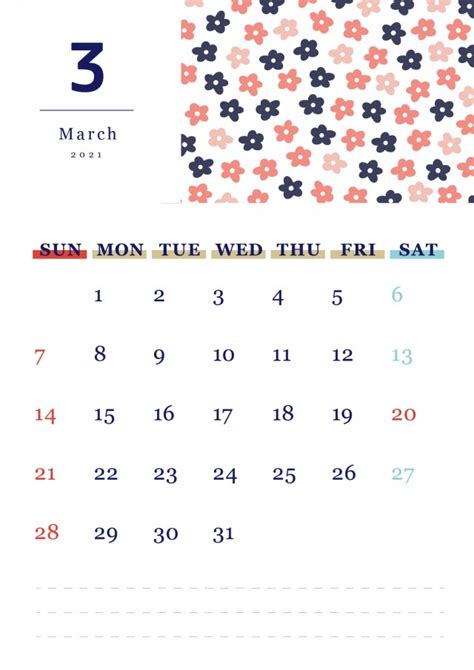 ぬり絵 カレンダー3月（2021年）A3サイズ | 【無料】介護N-認知症予防に脳トレ素材