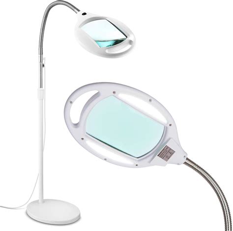 Brightech LightView Pro Magnifying Floor Lamp - Hands Free Magnifier ...