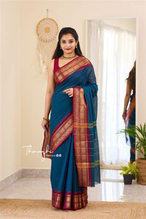 Buy Pure Chettinad Cotton Saree Online- Thenmozhi Designs
