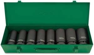 Toptul GDAD0804 1" Dr. 6Pt Flank Deep Impact Socket Set (8 Pcs) Socket ...