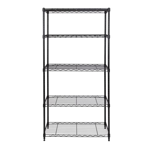 30 x 14 x 60, 5-Tier Steel Shelving, Black – Vancouver Classics