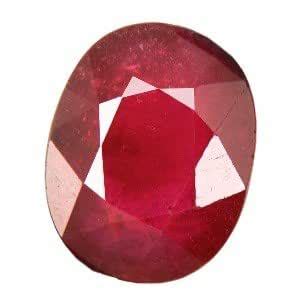 Ramneek jewels 2.25-2.50 Ratti Gemstone Kempu/Ruby Maanikyam/Manik ...
