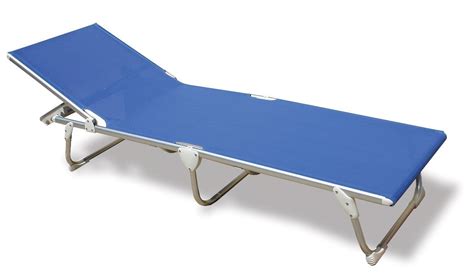 Forma Marine Sun Lounger Beach Sunbed Folding Anodized Aluminium Blue ...