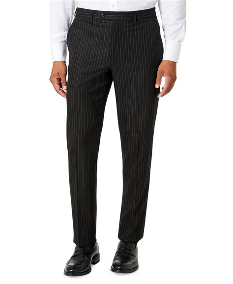 Sean John Men's Classic-fit Pinstripe Suit Pants In Black | ModeSens