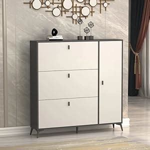Vandana Interiors Modern 47.2" Wide 18- Pair Shoe Storage Cabinet ...