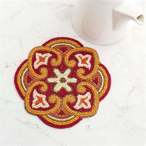 Buy Prosperity Multicolour Glass Beaded Trivet from Home Centre at just ...