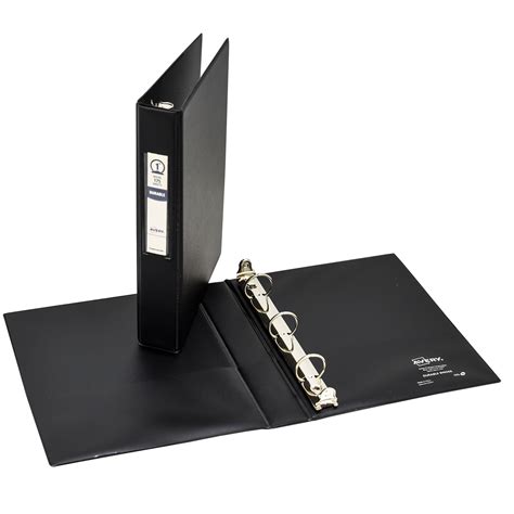 Avery 27257 Mini 3 Ring Durable Binder, Black, 5-1/2 x 8-1/2", Round ...