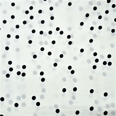 Pure Cotton Screen Print White With Black Polka Dots Fabric – Sanskruti