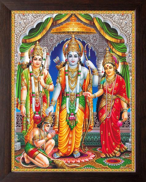 Art n Store Lord Ram Devi Sita, Laxman & Lord Hanuman Painting HD ...