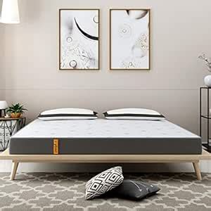 WOODEN STREET 6 inch Gel Infused Ortho Memory Queen Size Bed Mattress ...