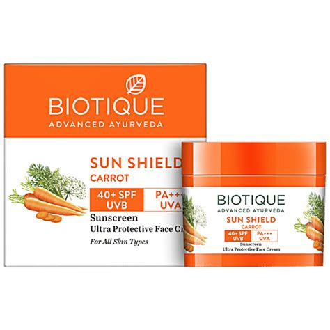 Buy Biotique Sunscreen Bio Carrot 40 Spf For All Skintypes 50 Gm Online ...