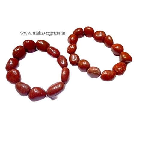 Red Jasper Tumbled Bracelet Astrological Bracelet, Gem Bracelet ...