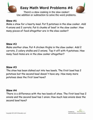 Basic Math Practice Word Problems 的图像结果