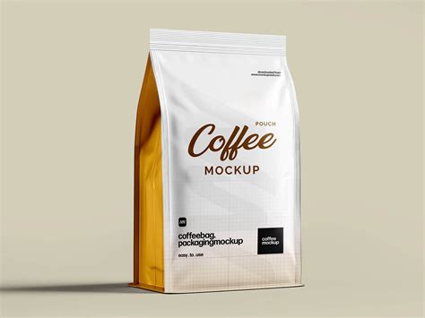 Coffee Bag Standing Pouch Mockup | Free PSD Templates