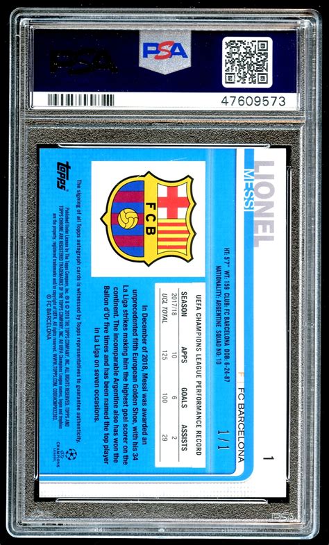 Lot Detail - 2018 Topps Chrome UCL #1 Lionel Messi Superfractor ...