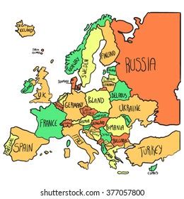 Europe Simple Cartoon Map 的图像结果