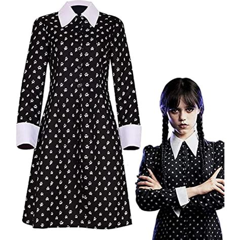 Buy Wednesday Addams Dress Kids, Wednesday Addams Costume for Adult ...
