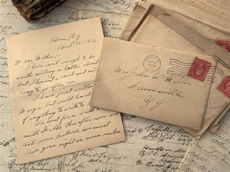 Antique handwritten letter - Correspondence 1910s - Envelope with ...