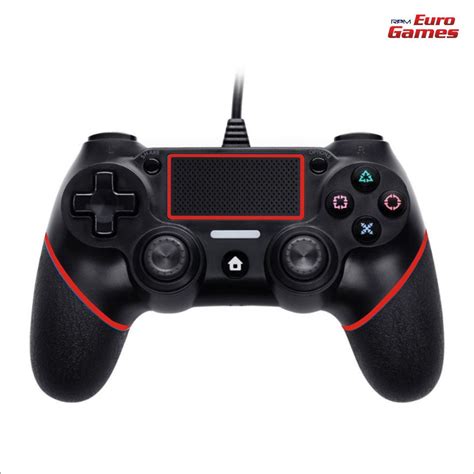 Euro Games Ps4 controller - Red. Wired Ps4 Remote Controllers ...