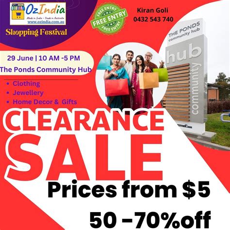 OzIndia EOFY Clearance Sale by Local Businesses, The Ponds Community ...