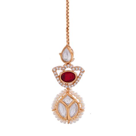 Kundan Elegance Chandni Maangtika – VOYLLA