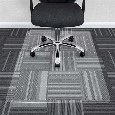 HOMEK Office Chair Mat for Carpet Floors, 75x120cm (30" x 48") Clear ...