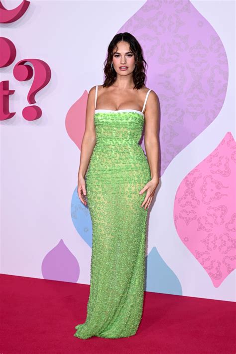 Lily James bares curves for the 'What's Love Got To Do With it?' London Premiere