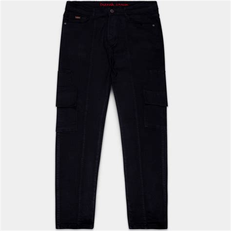 Prowla-Jaguar Black Comfort Fit Mid-Rise Clean Look Denim Jeans