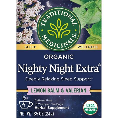 Traditional Medicinals Organic Nighty Night Extra Lemon Balm & Valerian ...