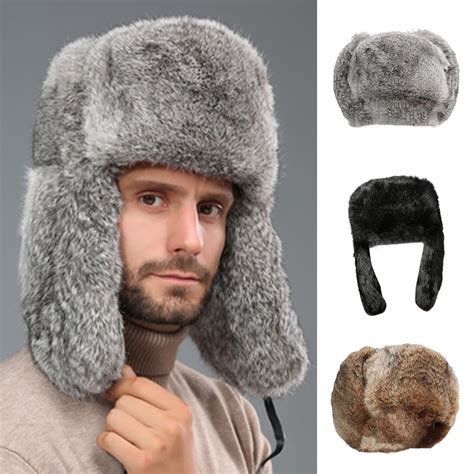 Yirtree Unisex Winter Trooper Trapper Hat Hunting Hat Ear Flap Chin ...