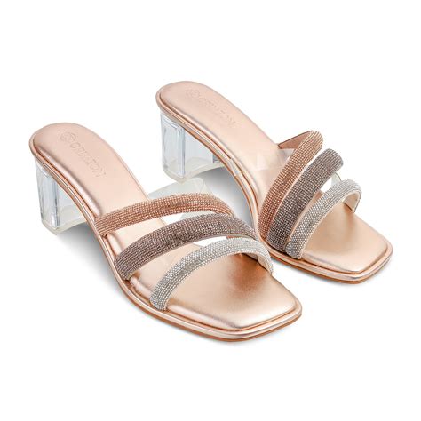 ARIA- ROSE GOLD BLOCK HEELS – Crimzon