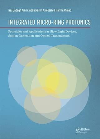Integrated Micro-Ring Photonics: Principles and Applications as Slow ...