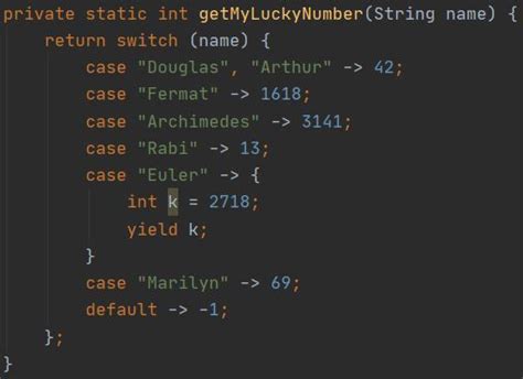 Switch Expressions Java 的图像结果