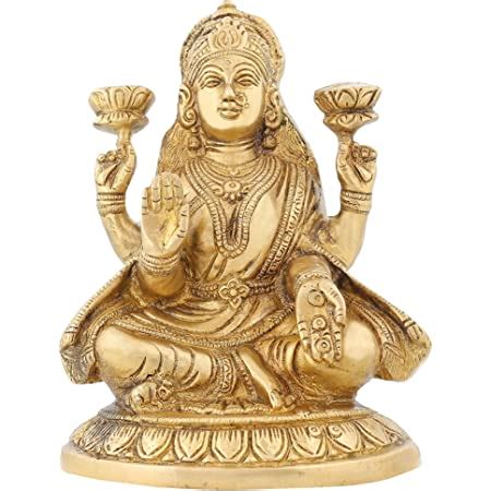 Buy Hinduism Decor Goddess Lakshmi Brass Metal Statue for Puja Diwali 7 ...