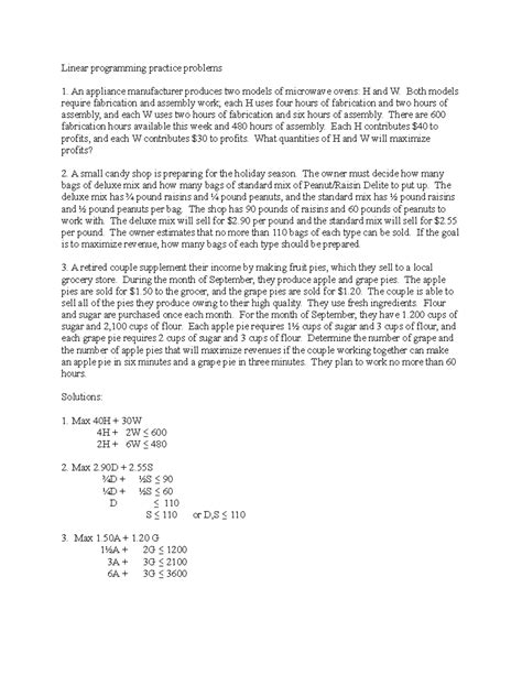 Linear Programming Practice Problems 的图像结果
