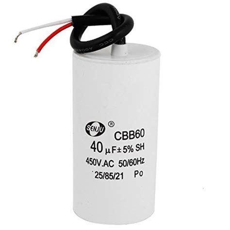 Alcoa PrimeCBB60 AC 450V 40uF Cylinder Shaped Non Polar Motor Capacitor ...