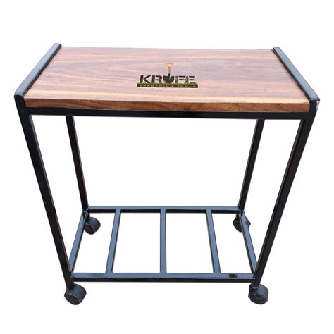 KRUFE Heavy Duty Single Battery Inverter Stand with Wheels (Black ...