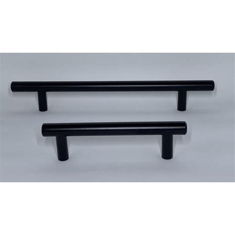 SymTek 3-3/4-in Center to Center Matte Black Cylindrical Bar Drawer ...