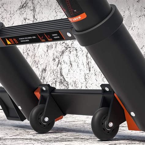 Buy FXLYMR Telescopic Ladder Portable Collapsible Ladders,Black ...