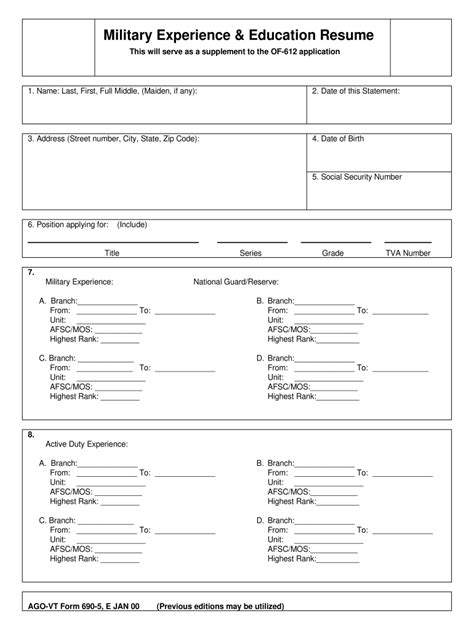 2000-2026 Form VT AGO-VT 690-5 - Blank Fillable Template | Fill Out ...