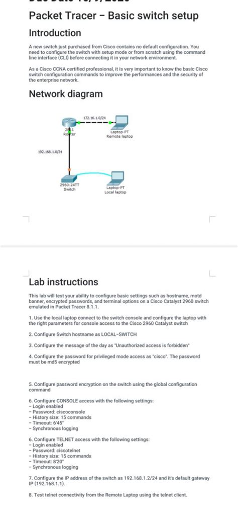 Basic Switch Setup Cisco 的图像结果