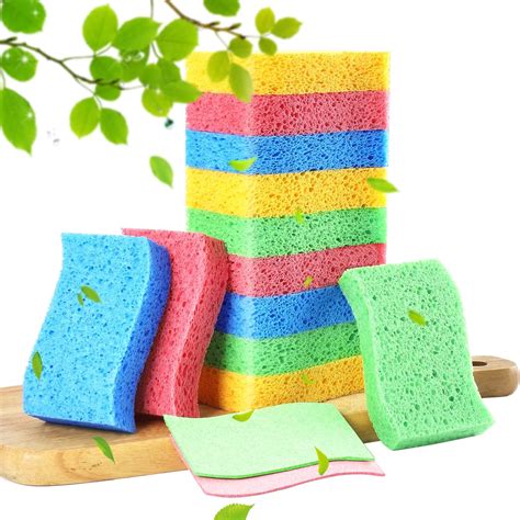 Buy 12-Count Kitchen Sponges- Compressed Cellulose Cleaning Sponges Non ...