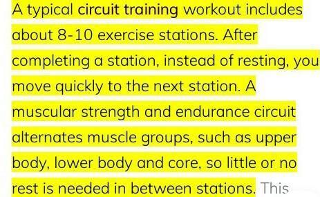 how many stations can be placed in the circuit training system - Brainly.in