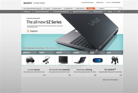 Sony Style网站界面设计 - 设计之家