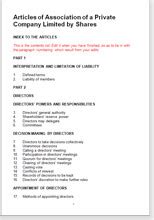 Memorandum of association club, group or society