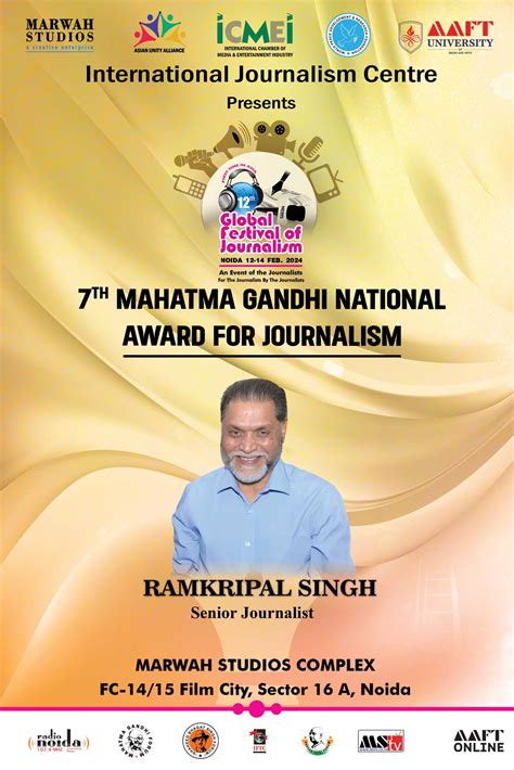 Award 2024 - Global Festival of Journalism & AVGC Noida 2025Global ...