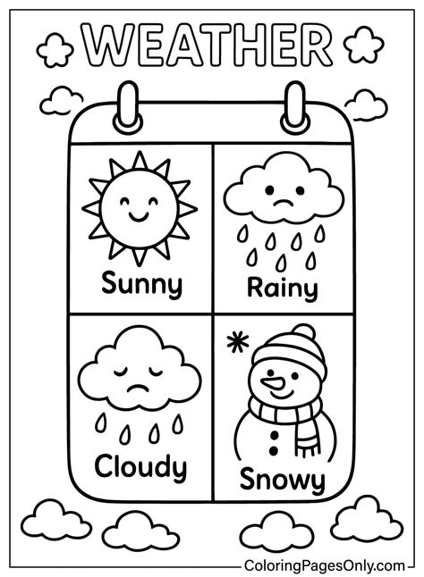30+ Weather Coloring Pages - Free Printable PDF & Online Coloring
