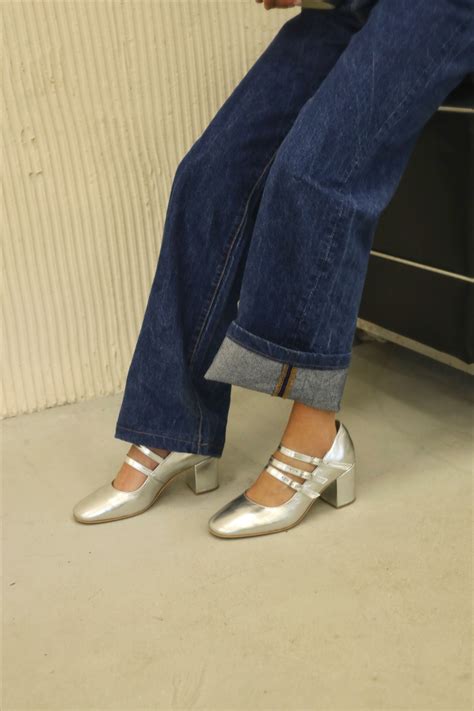 Silver Mary Janes | Fashion shoes, Pretty shoes, Fashion