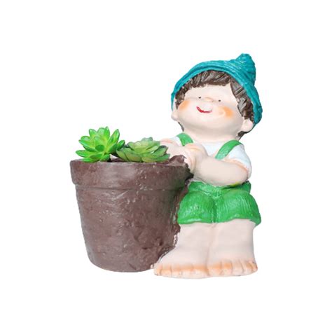 Wonderland Polyresin Boy Shape Pot Planter for Home, Garden Decor 1 ...