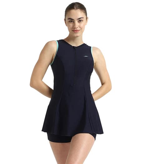 Buy Speedo Women's Endurance10 Closedback Swimdress With Boyleg - True ...